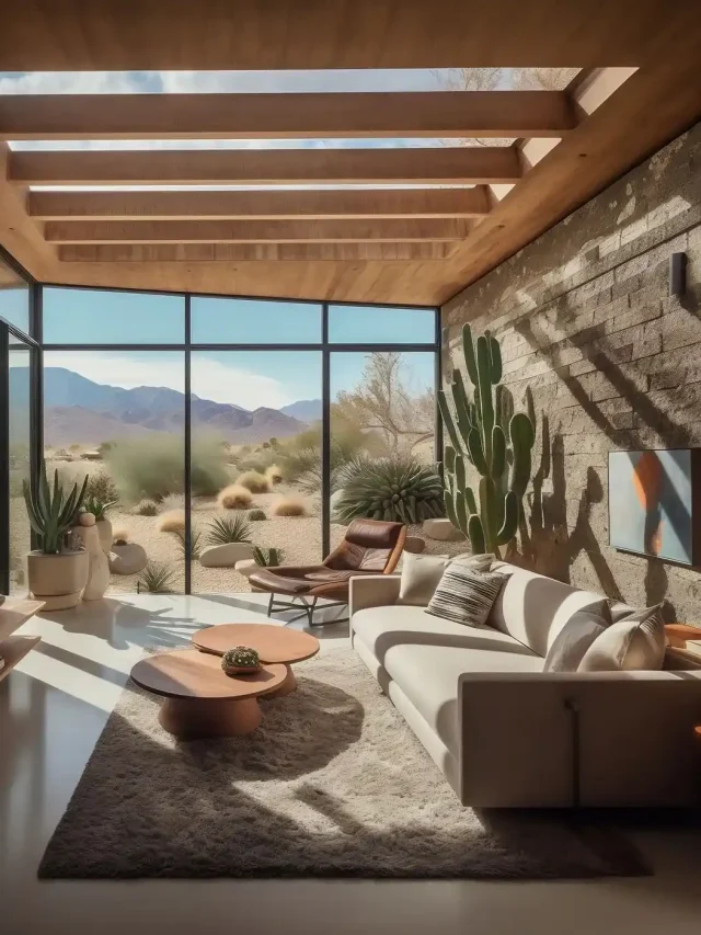 living area with sliding open area