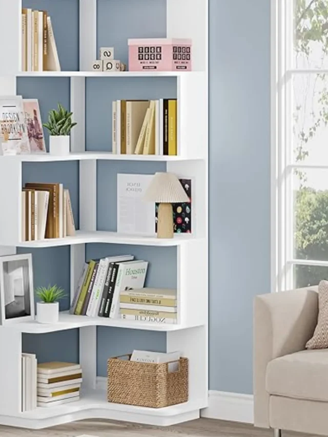 Corner bookshelf design ideas